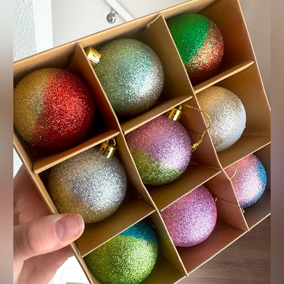 Multi Colored Glitter Ornaments! - Picture 2 of 2
